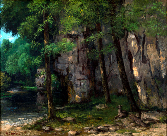 Jura Landscape 으로 구스타브 쿠르베, 캔버스에 유화 재현 Jura Landscape