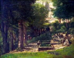 Large Decoration With Masks The Spring in Fouras 1863