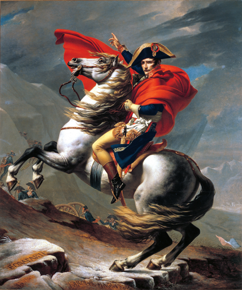 Napoleon Crossing the Alps (Belvedere version) 1801