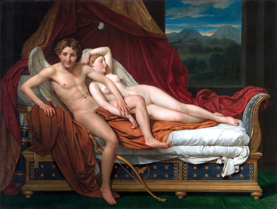 Cupid and Psyche 1817 으로 자크루이 데이비드, 캔버스에 유화 재현 Cupid and Psyche 1817