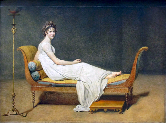Portrait of Madame Récamier 으로 자크루이 데이비드, 캔버스에 유화 재현 Portrait of Madame Récamier