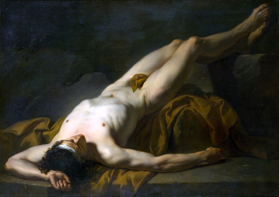 Hector’s body 1778 으로 자크루이 데이비드, 캔버스에 유화 재현 Hector's body 1778