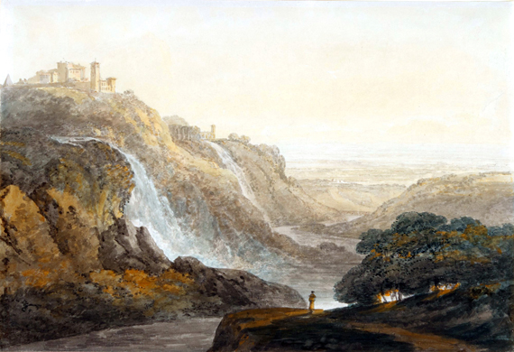 The Falls at Tivoli, Italy 으로, 캔버스에 유화 재현 The Falls at Tivoli, Italy