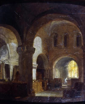 Mrs. Ralph Izard (Alice De Lancey) Interior of a Romanesque Church