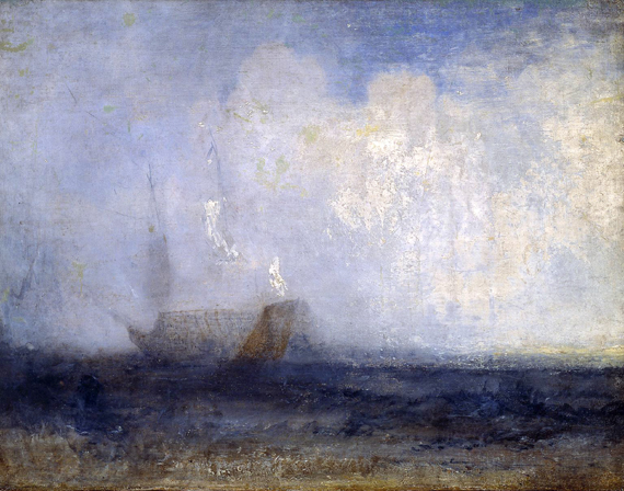 Seascape with a Sailing Boat and a Ship 으로, 캔버스에 유화 재현 Seascape with a Sailing Boat and a Ship