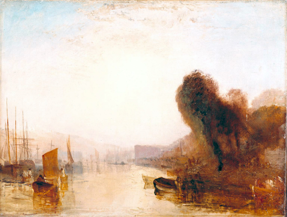 East Cowes Castle, the Regatta Starting for Their Moorings 1827 으로, 캔버스에 유화 재현 East Cowes Castle, the Regatta Starting for Their Moorings 1827