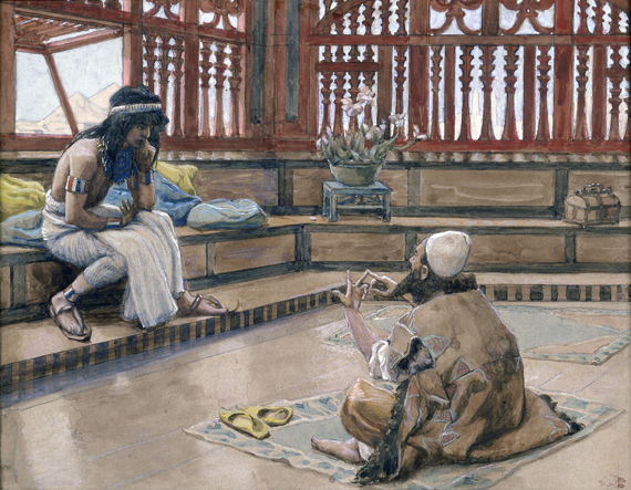 Joseph Converses With Judah, His Brother 으로 제임스 티소, 캔버스에 유화 재현 Joseph Converses With Judah, His Brother