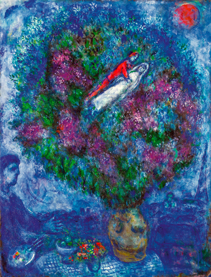 Les Amoureux Dans le Bouquet de Fleurs