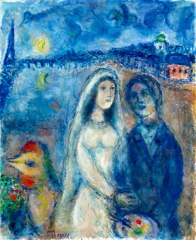 La Mariée Sur Fond de la Tour Eiffel