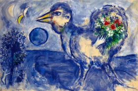 Le coq bleu, projet pour la mosaïque de Ravenne