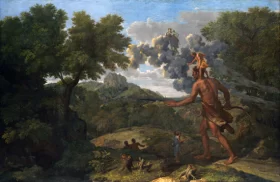 Blind Orion Searching for the Rising Sun 1658