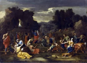 The Israelites Gathering Manna in the Wilderness