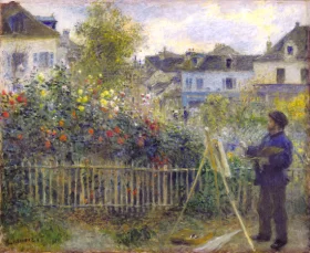 Monet Painting in his Garden at Argenteuil