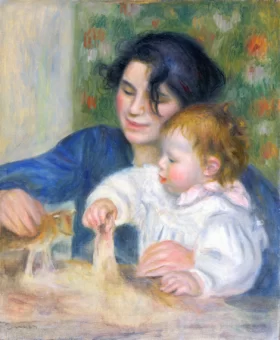 Gabrielle Renard and infant Son Jean Renoir, 1895