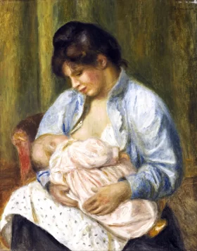 A Woman Nursing a Child