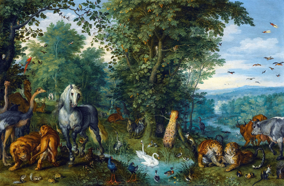 The Garden Of Eden With The Fall Of Man 으로 피터 브뢰겔, 캔버스에 유화 재현 The Garden Of Eden With The Fall Of Man