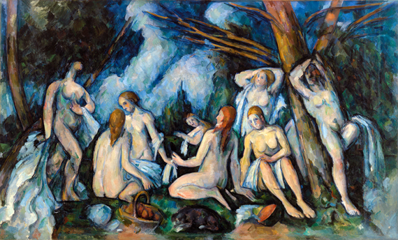 The Large Bathers 으로 폴 세잔, 캔버스에 유화 재현 The Large Bathers