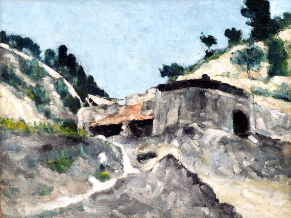 Landscape with Water Mill 1871 으로 폴 세잔, 캔버스에 유화 재현 Landscape with Water Mill 1871