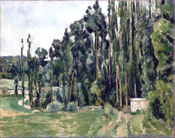 Poplars 으로 폴 세잔, 캔버스에 유화 재현 Poplars