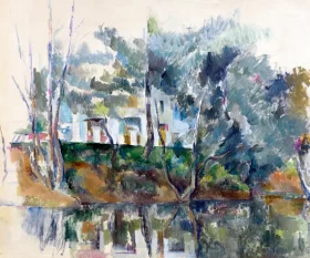 Arbres et Maisons Au Bord De L'eau