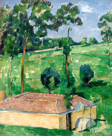 The Spring house 1879 으로 폴 세잔, 캔버스에 유화 재현 The Spring house 1879