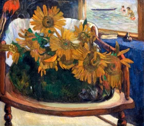 Sunflowers on An Armchair