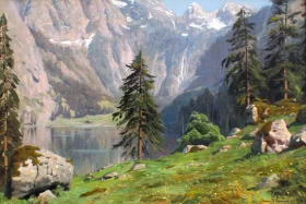 Summer Day at Obersee Bei Konigsee 1914