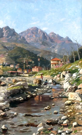 View from Vallée du Borrigo, Southeast France 1906
