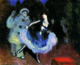 Prairie à Giverny Pierrot and Colombina