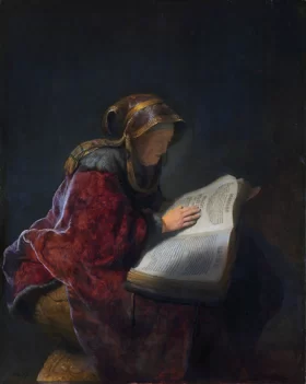 Old Woman Reading, Probably the Prophetess Anna 1631