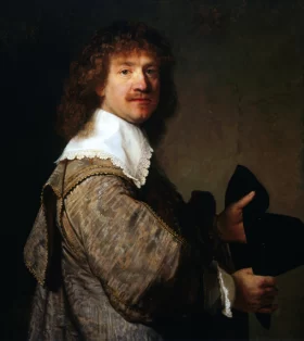 Man Holding a Black Hat 1639