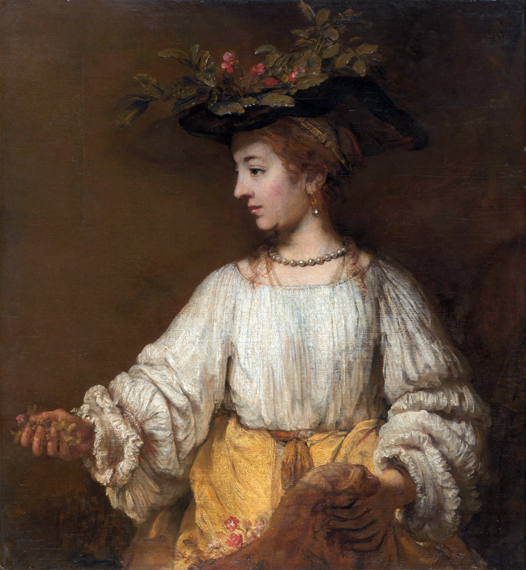 Hendrickje as Flora 1654