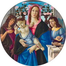Portrait of Alexandrine Le Normant d'Étiolles, playing with a Goldfinch Madonna with Child, Saint John the Baptist and an Angel 1470