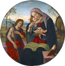 The Billet-Doux Madonna and Child with St. John the Baptist
