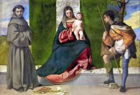 A village in the snow 1929 The Virgin and Child between Saint Anthony of Padua and Saint Roque 1508