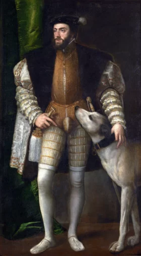 Portrait of Charles V with a Dog