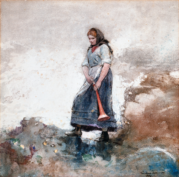 Daughter of the Coast Guard 1881 으로 윈슬로우 호머, 캔버스에 유화 재현 Daughter of the Coast Guard 1881