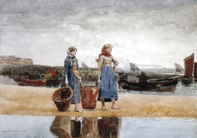 Placeholder-JHF0144 Two Girls On The Beach, Tynemouth, 1881