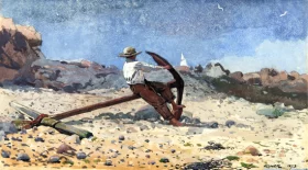 Two Men Contemplating the Moon Boy with Anchor 1873