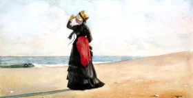 Rocky Landscape in the Elbe Sandstone Mountains 1822 Woman on the Beach, Marshfield, 1874
