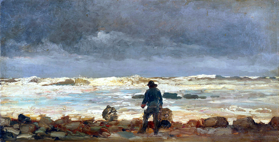 Rocky Coast (Maine Coast) 으로 윈슬로우 호머, 캔버스에 유화 재현 Rocky Coast (Maine Coast)