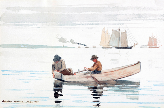 Boys Fishing, Gloucester Harbor, 1880