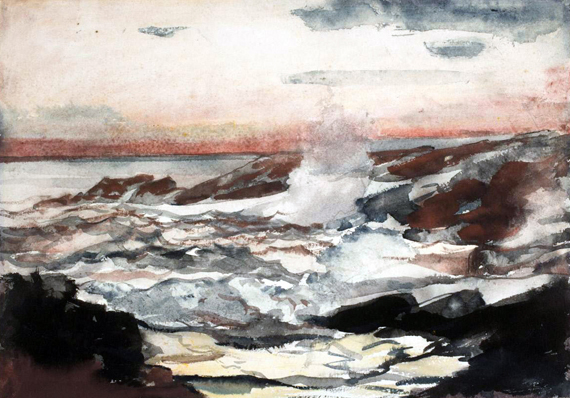 Prout's Neck, Surf On Rocks, 1895