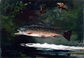 Stormy sea at night 1853 Trout Breaking, 1889