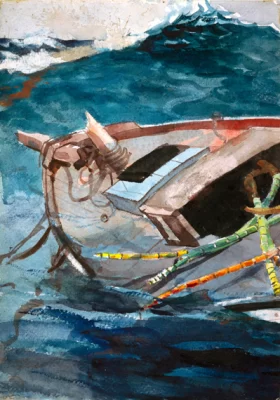 In Full Sail Study for "The Gulf Stream