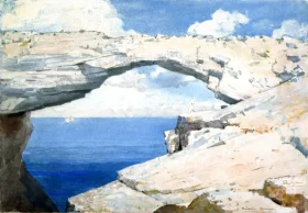 Calm Sea 1887 Glass Windows, Bahamas, 1885