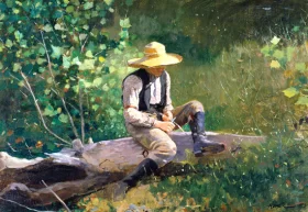 On the coast at night The whittling boy 1873