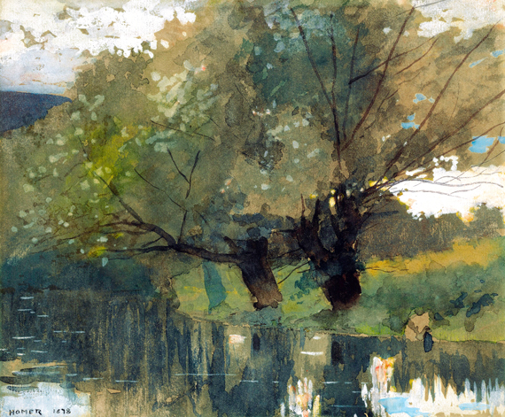 Pond and Willows, Houghton Farm, 1878