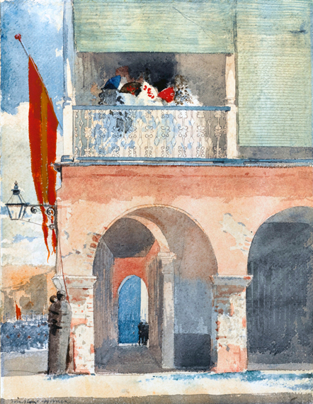 Customs house, Santiago de Cuba, 1885 으로 윈슬로우 호머, 캔버스에 유화 재현 Customs house, Santiago de Cuba, 1885