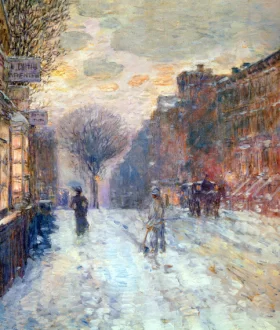 Early evening after snowfall